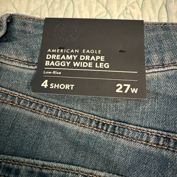 American Eagle Outfitters Low-Rise Dreamy Drape Baggy Wide Leg Size US 4 Short - Picture 6 of 6
